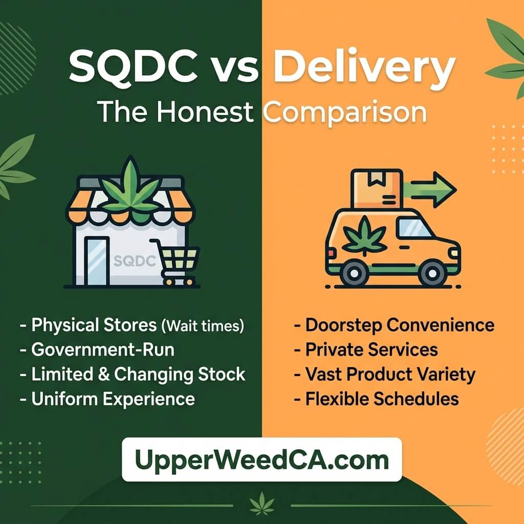 SQDC vs Delivery — The Honest Comparison | Uper Weed