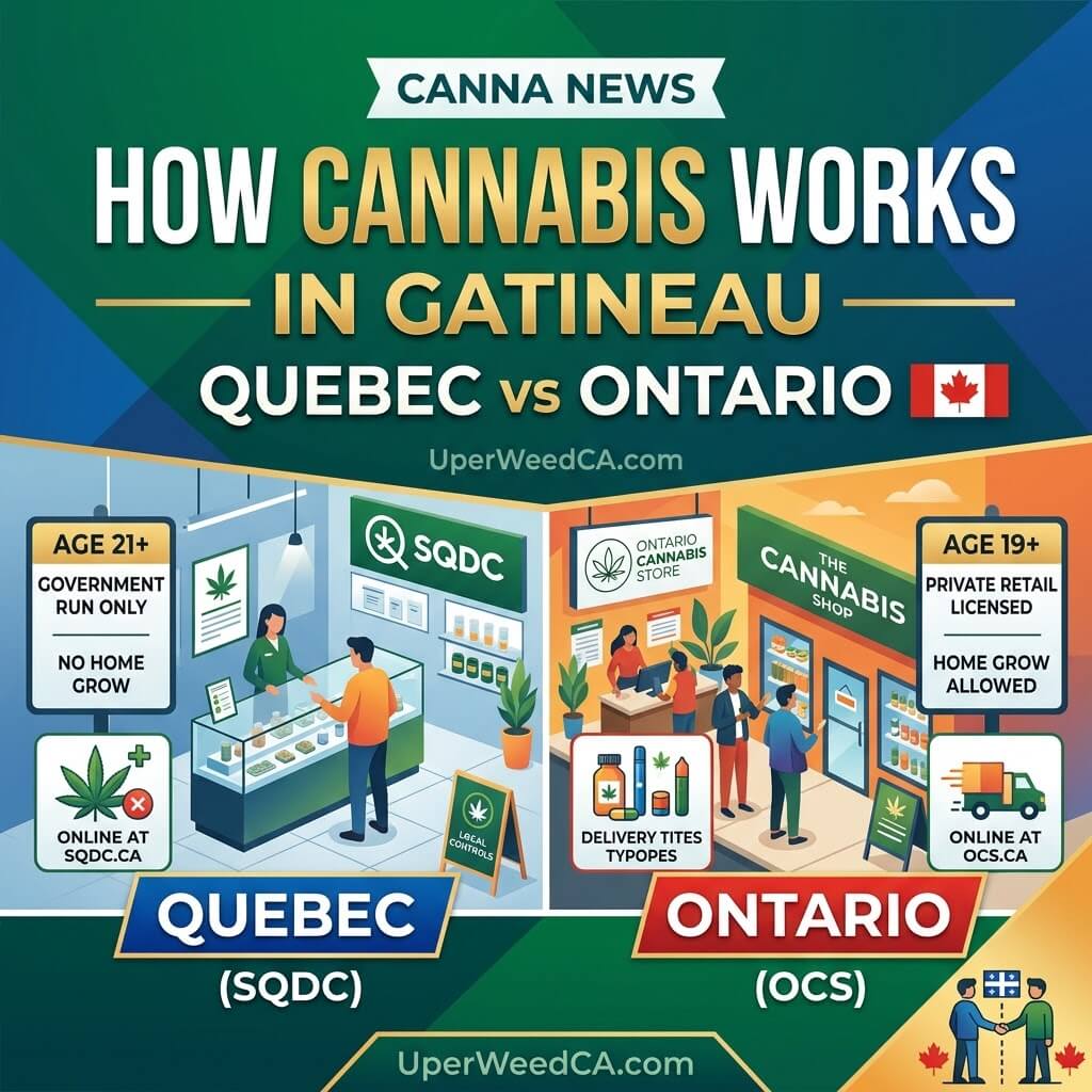 How Cannabis Works in Gatineau — Quebec vs Ontario | Uper Weed