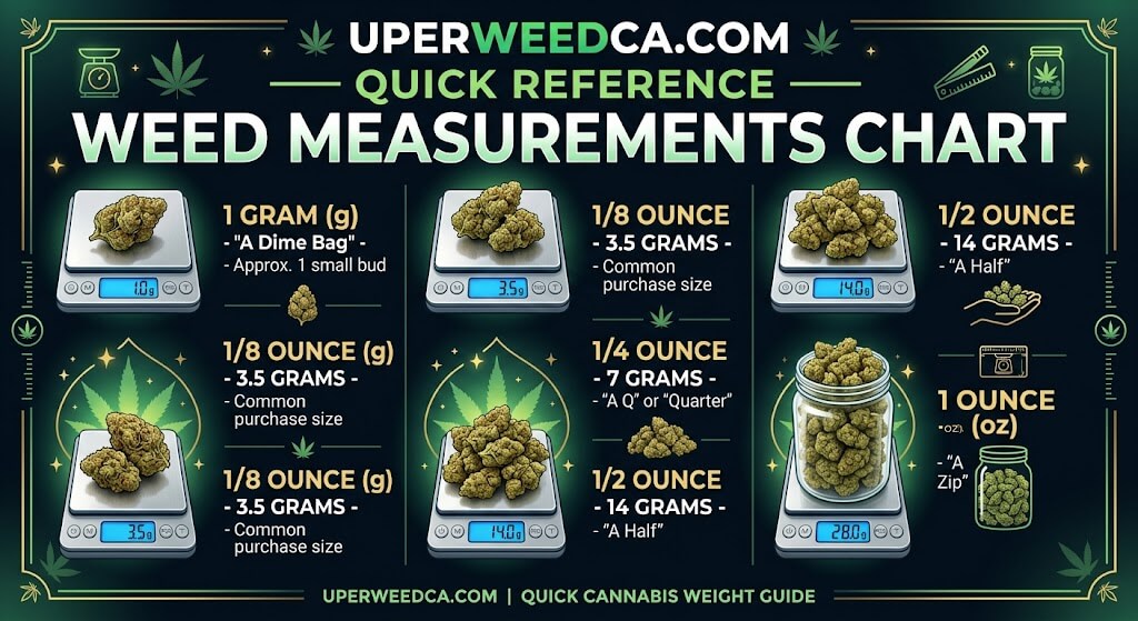 Quick Reference — Weed Measurements Chart | Uper Weed