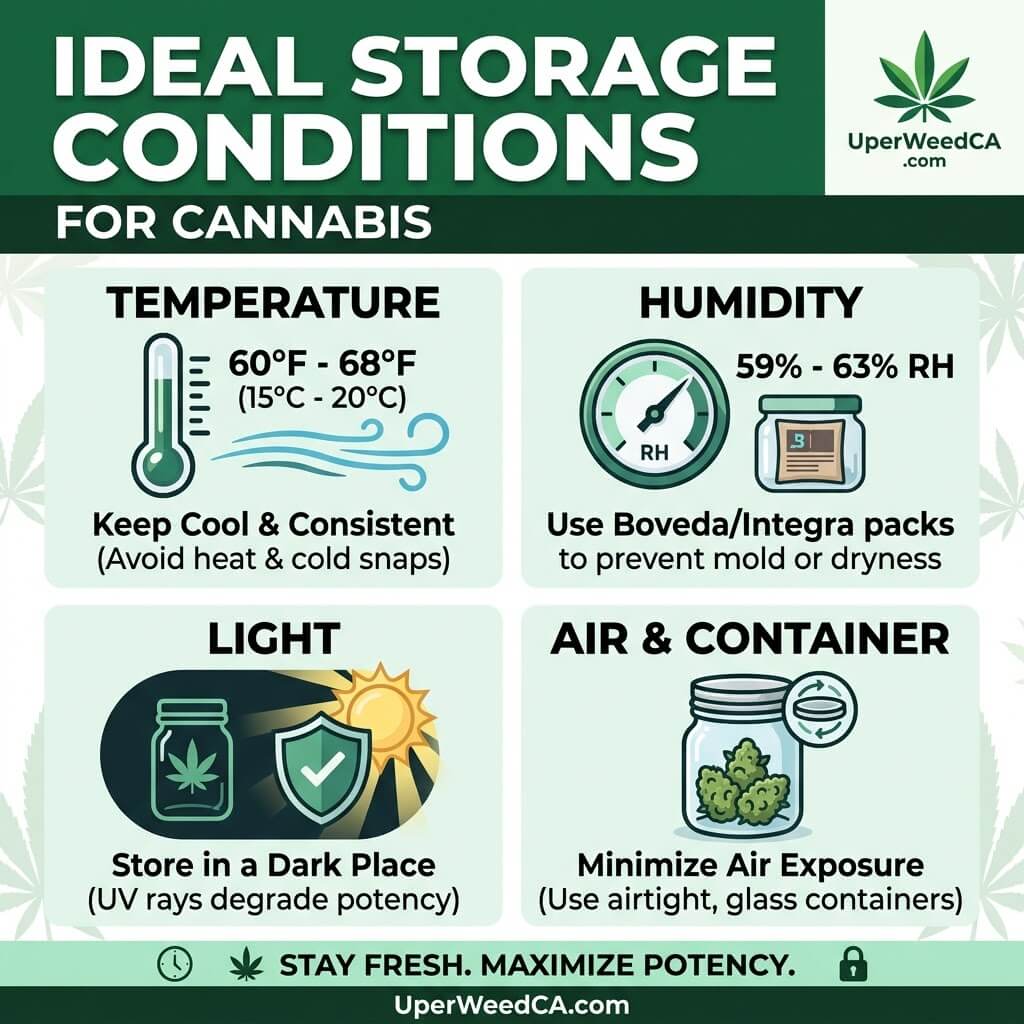 Ideal Storage Conditions | Uper Weed