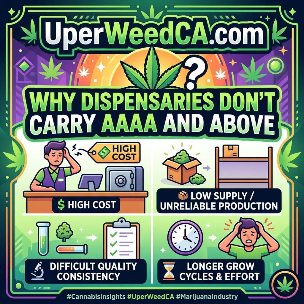 Why Dispensaries Don't Carry AAAA and Above | Uper Weed