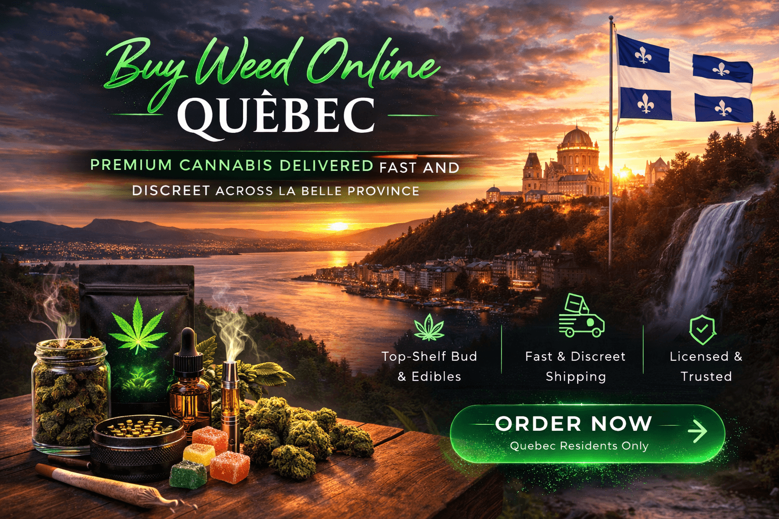 Cannabis Delivery Across Quebec — Every City