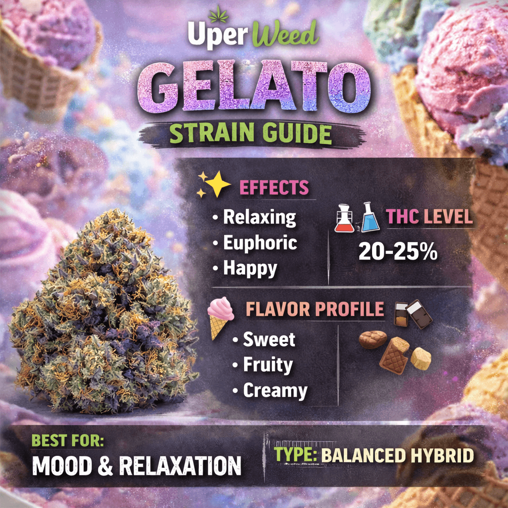 Gelato Strain Guide – Effects, THC Level, and Flavour Profile