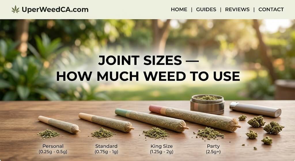 Joint Sizes — How Much Weed to Use | Uper Weed