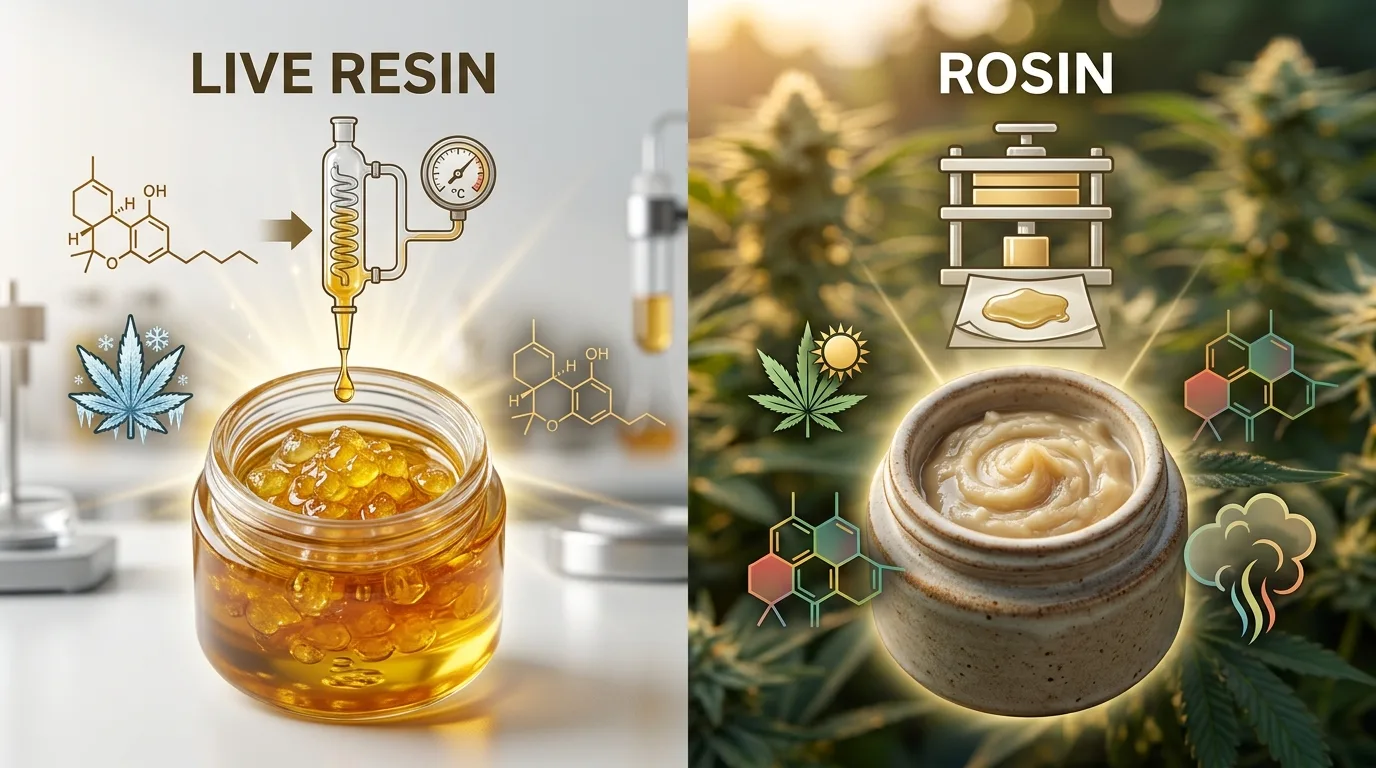 Live Resin vs Rosin Explained: The Complete Guide to Cannabis's Two Premier Concentrates
