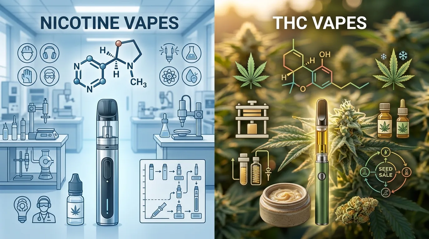 Nicotine Vapes vs THC Vapes: Understanding the Difference Between Two Completely Different Products