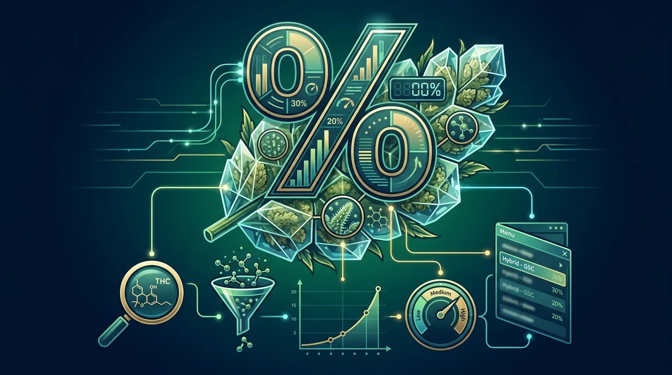 THC Percentage on a Menu: What the Number Actually Measures
