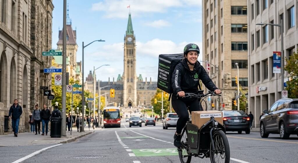 Livraison de cannabis au centre-ville d'Ottawa