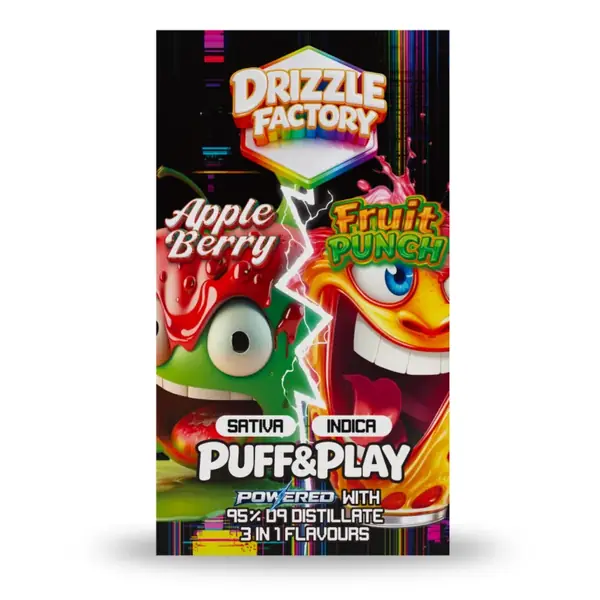 Drizzle Apple Berry/Fruit Punch - Puff & Play 6g Vape