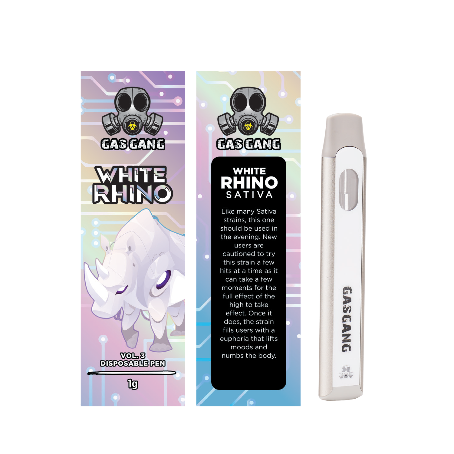 Gas Gang 2G Flavour Vape White Rhino Sativa 2G