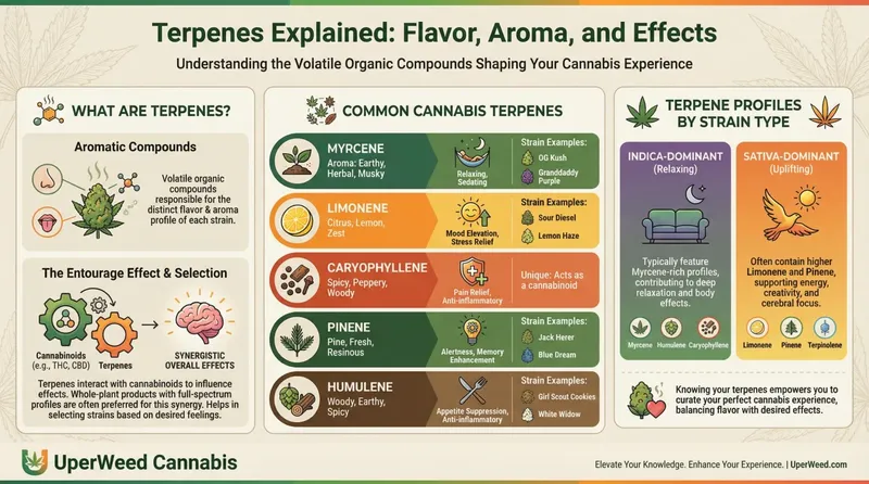 Infographic: Terpenes Explained: Flavor, Aroma, and Effects