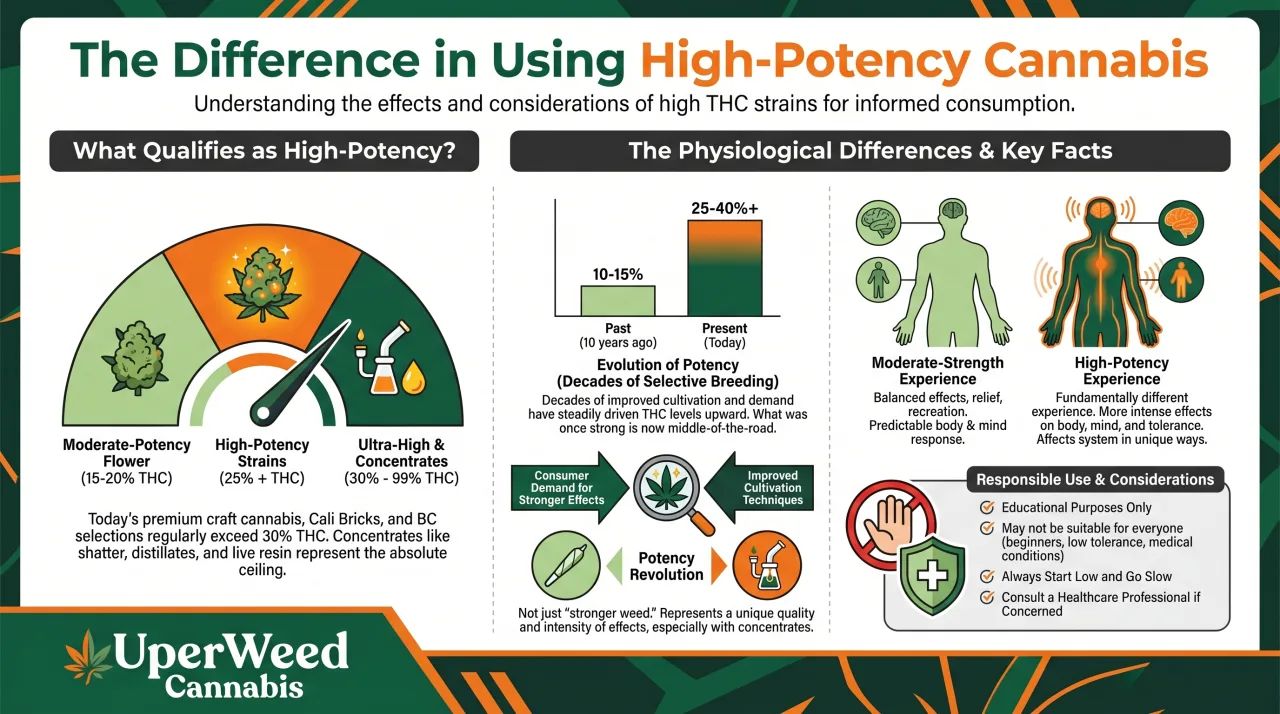 Infographic: The difference in using high potency cannanis