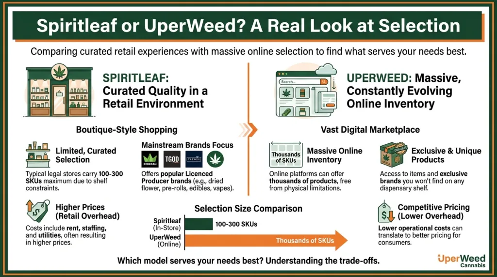 Infographic: Spiritleaf or UperWeed? A Real Look at Selection