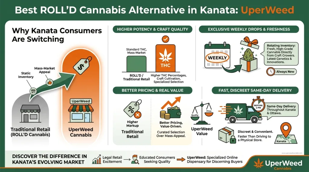 Infographic: Best ROLL'D Cannabis Alternative in Kanata: UperWeed