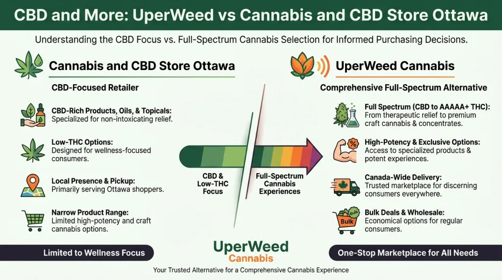 Infographic: CBD and More: UperWeed vs Cannabis and CBD Store Ottawa