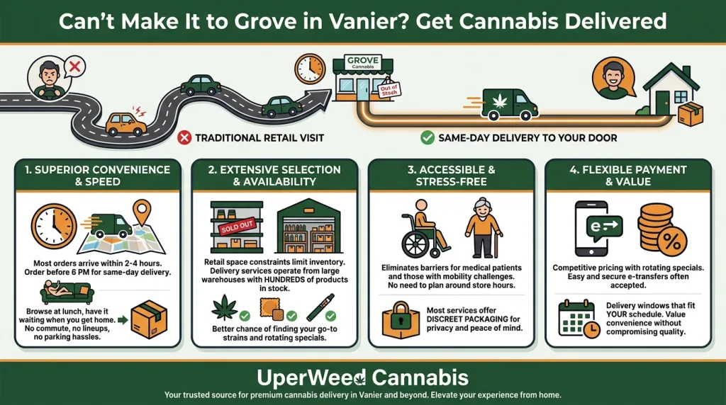 Infographic: Can't Make It to Grove in Vanier? Get Cannabis Delivered