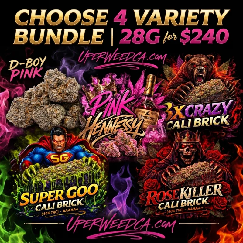Ultimate Cannabis Variety – 4 Strains, 28G for $240