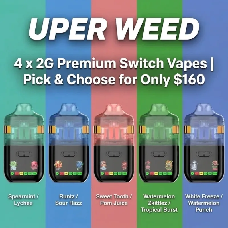 Hot Switch Havoc | 4 x 2G Vapes $160
