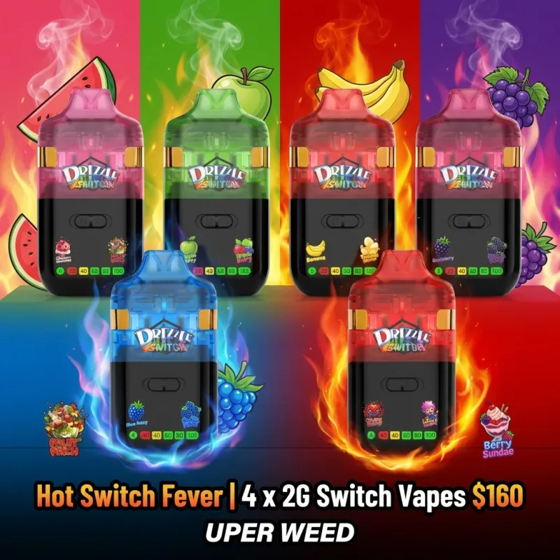 Hot Switch Fever | 4 x 2G Switch Vapes $160