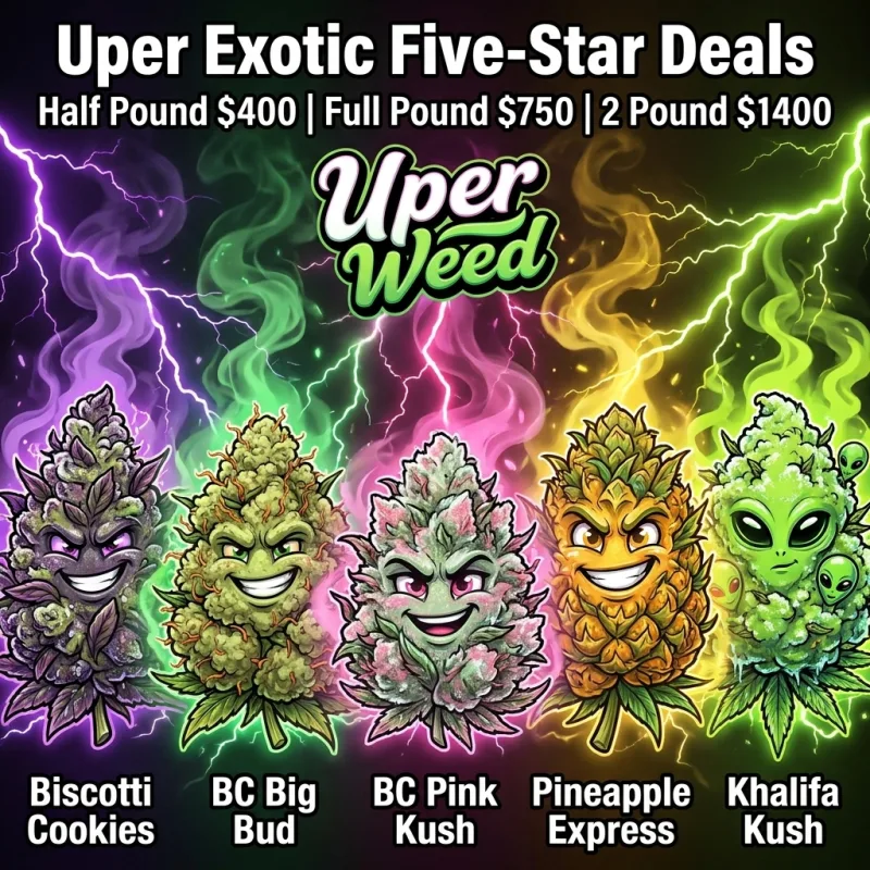 Uper Exotic Five-Star Deals | Half Pound, Full Pound & 2 Lbs