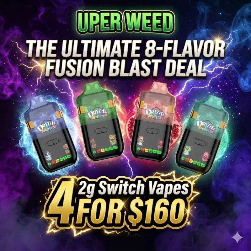 The Ultimate 8-Flavor Fusion Blast Deal – 4 2g Switch Vapes for $160