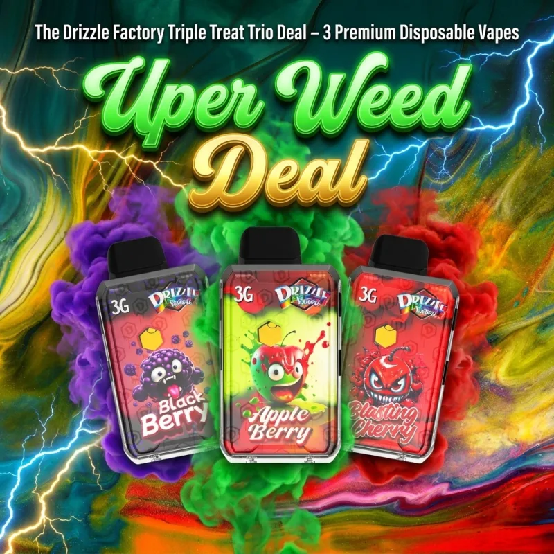 The Drizzle Factory Triple Treat Trio Deal – 3 Premium Disposable Vapes