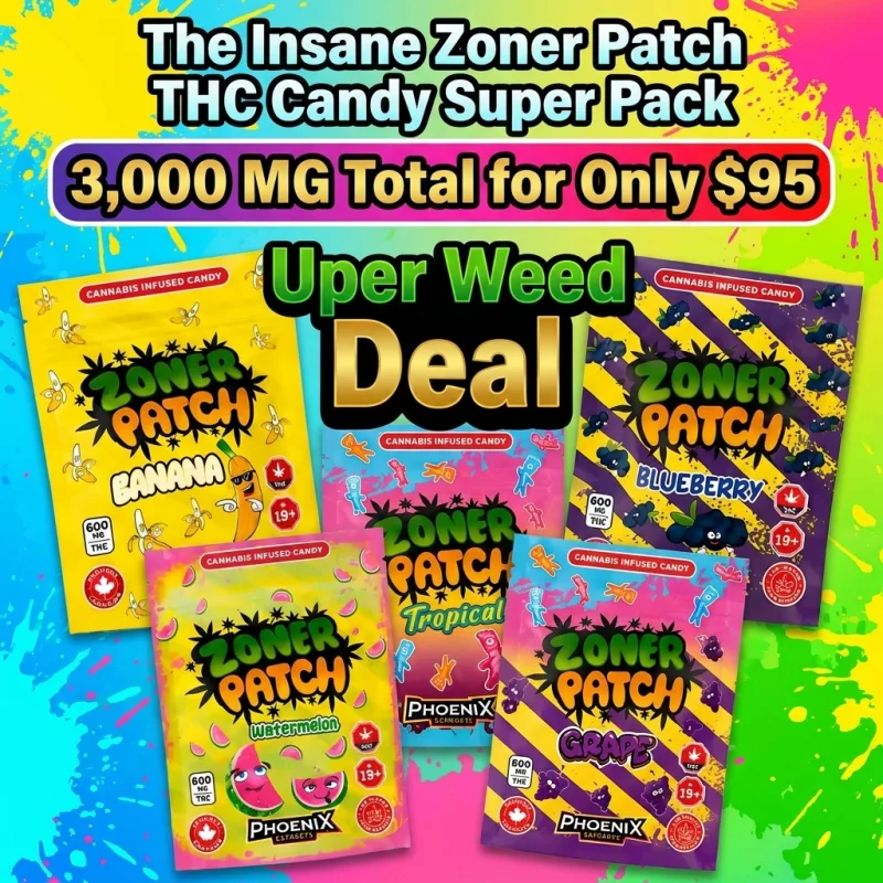 The Insane Zoner Patch THC Candy Super Pack – 3,000 MG Total for Only $95