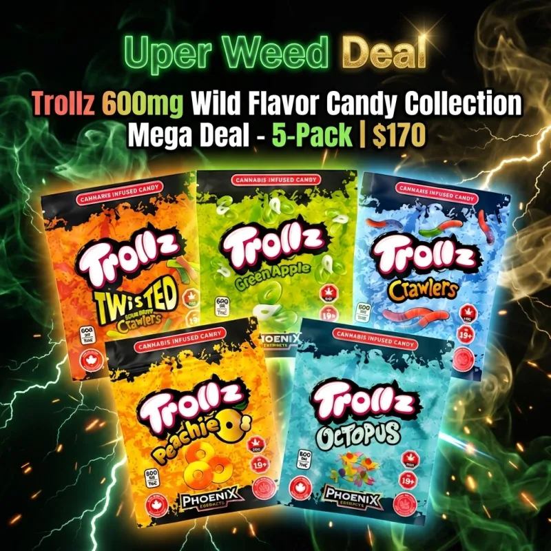 Trollz 600mg Wild Flavor Candy Collection Mega Deal - 5-Pack | $170