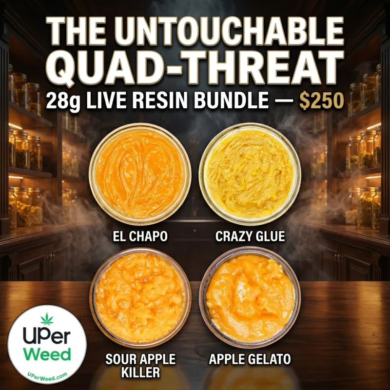 The Untouchable Quad-Threat 28g Live Resin Bundle — $250