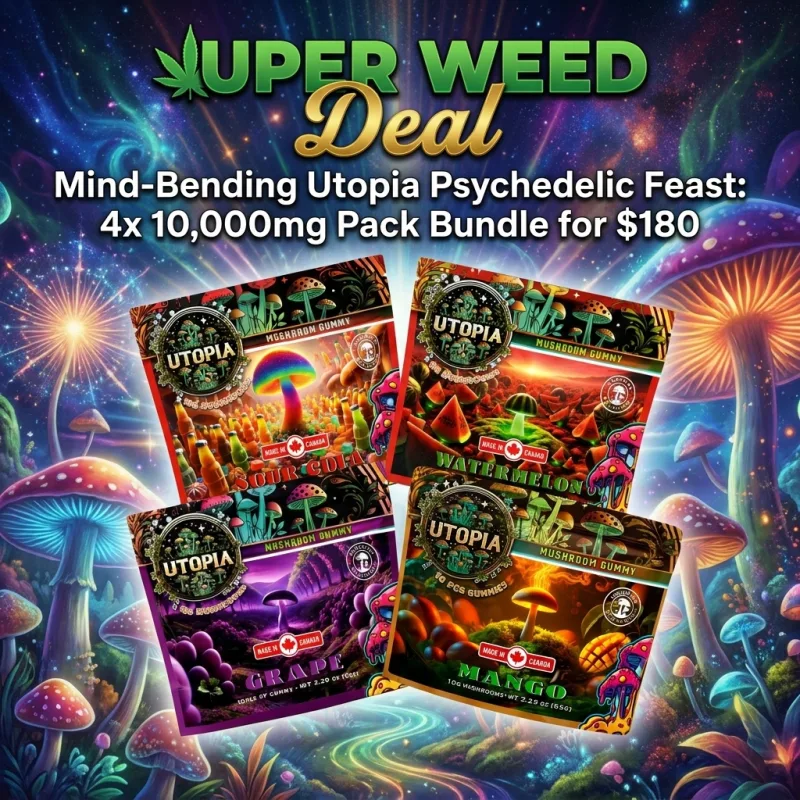 Mind-Bending Utopia Psychedelic Feast: 4x 10,000mg Pack Bundle for $180