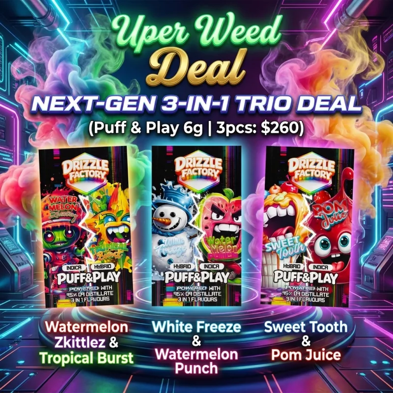 NEXT-GEN 3-IN-1 TRIO DEAL (Puff & Play 6g | 3pcs: $260)