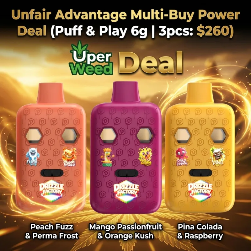 Unfair Advantage Multi-Buy Power Deal (Puff & Play 6g | 3pcs: $260)