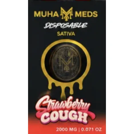 Muha Meds - 2000mg Vape Pen - Strawberry Cough photo 2