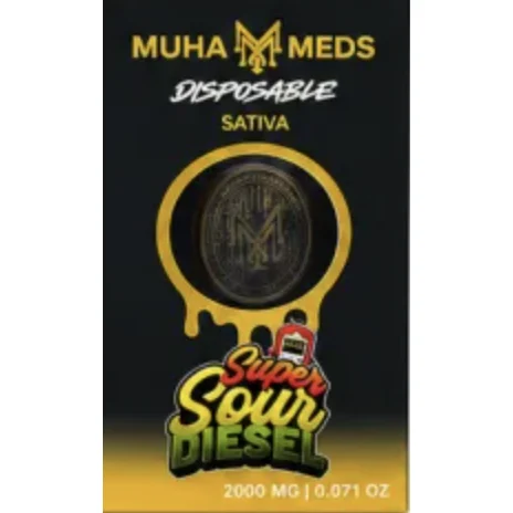 Muha Meds - 2000mg Vape Pen - Super Sour Diesel photo 2