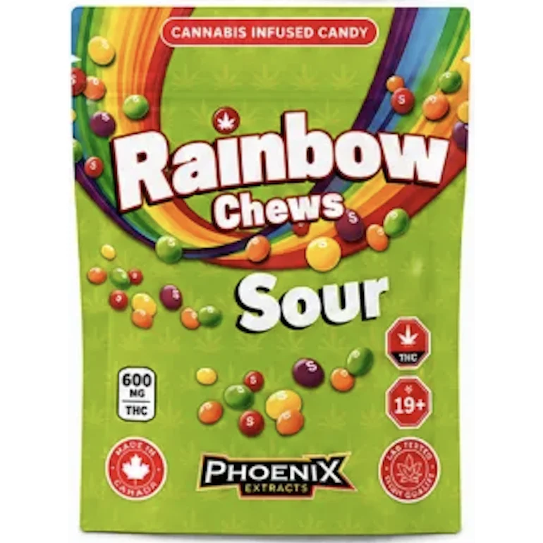 Rainbow Chews THC Candies 600MG - Sour