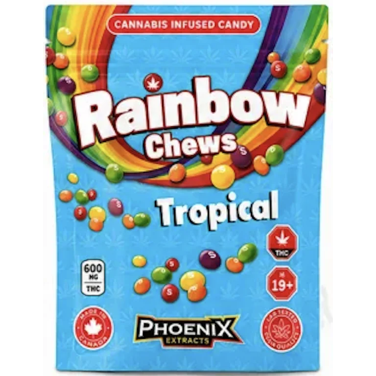 Rainbow Chews THC Candies 600 MG - Tropical
