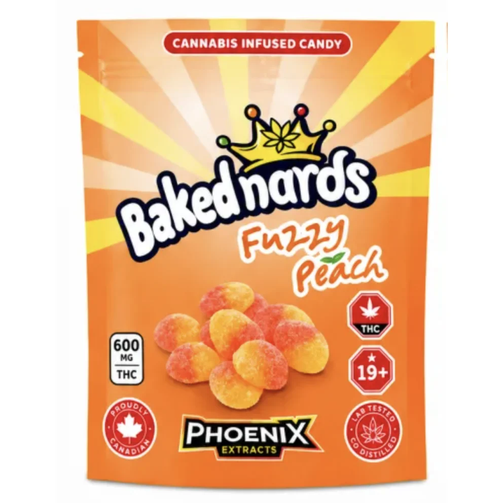 Bakednards THC Candies 600MG - Fuzzy Peach