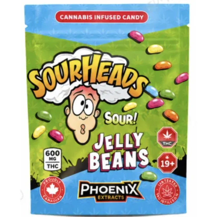 Sourheads THC Candies 600 MG - Jelly Beans