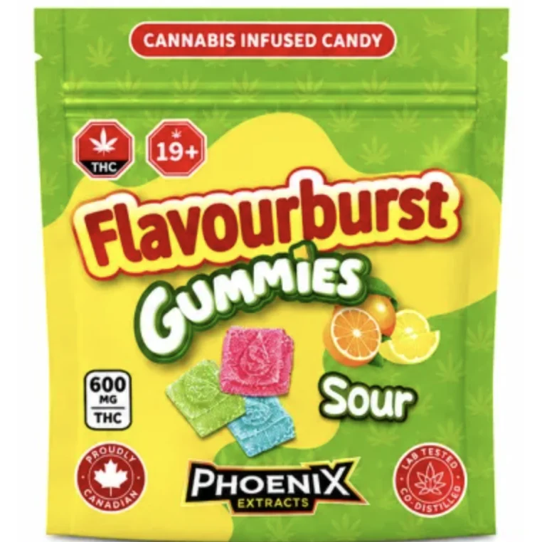 Flavourburst Gummies THC Candies 600MG - Sour