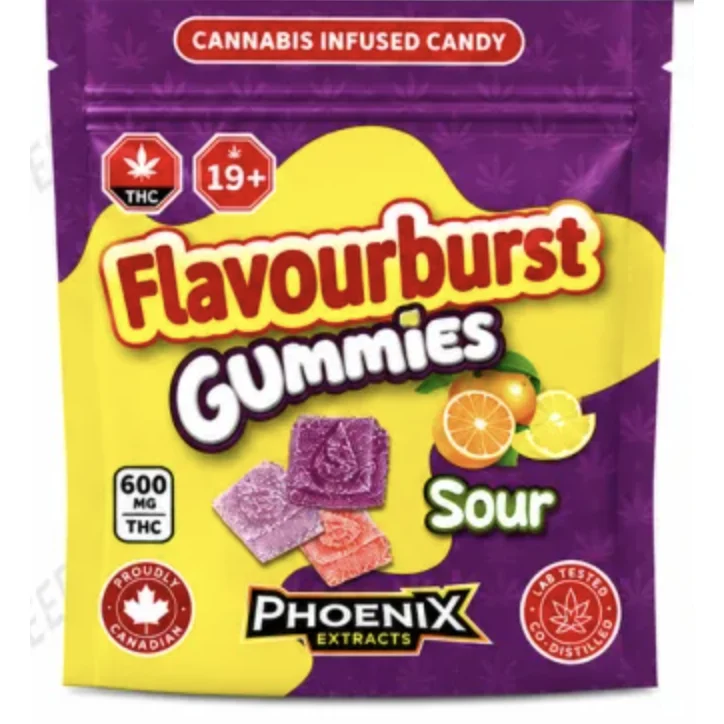 Flavourburst Gummies THC Candies 600 MG - Sour