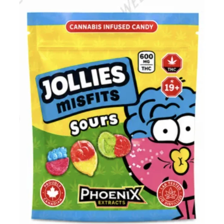 Jollies Misfits THC Candies 600 MG - Sours