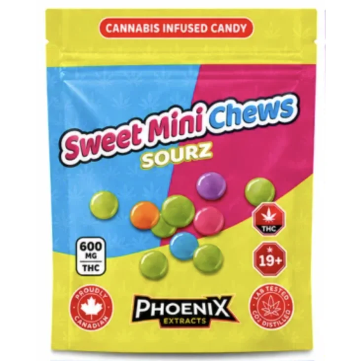 Sweet Mini Chews THC Candies 600 MG - Sourz