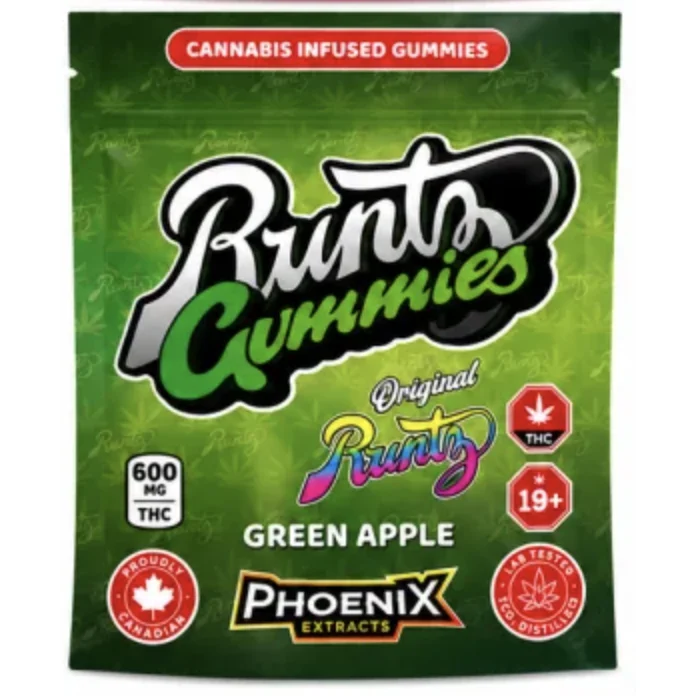 Runtz Gummies THC Candies 600 MG - Original Runtz Green Apple