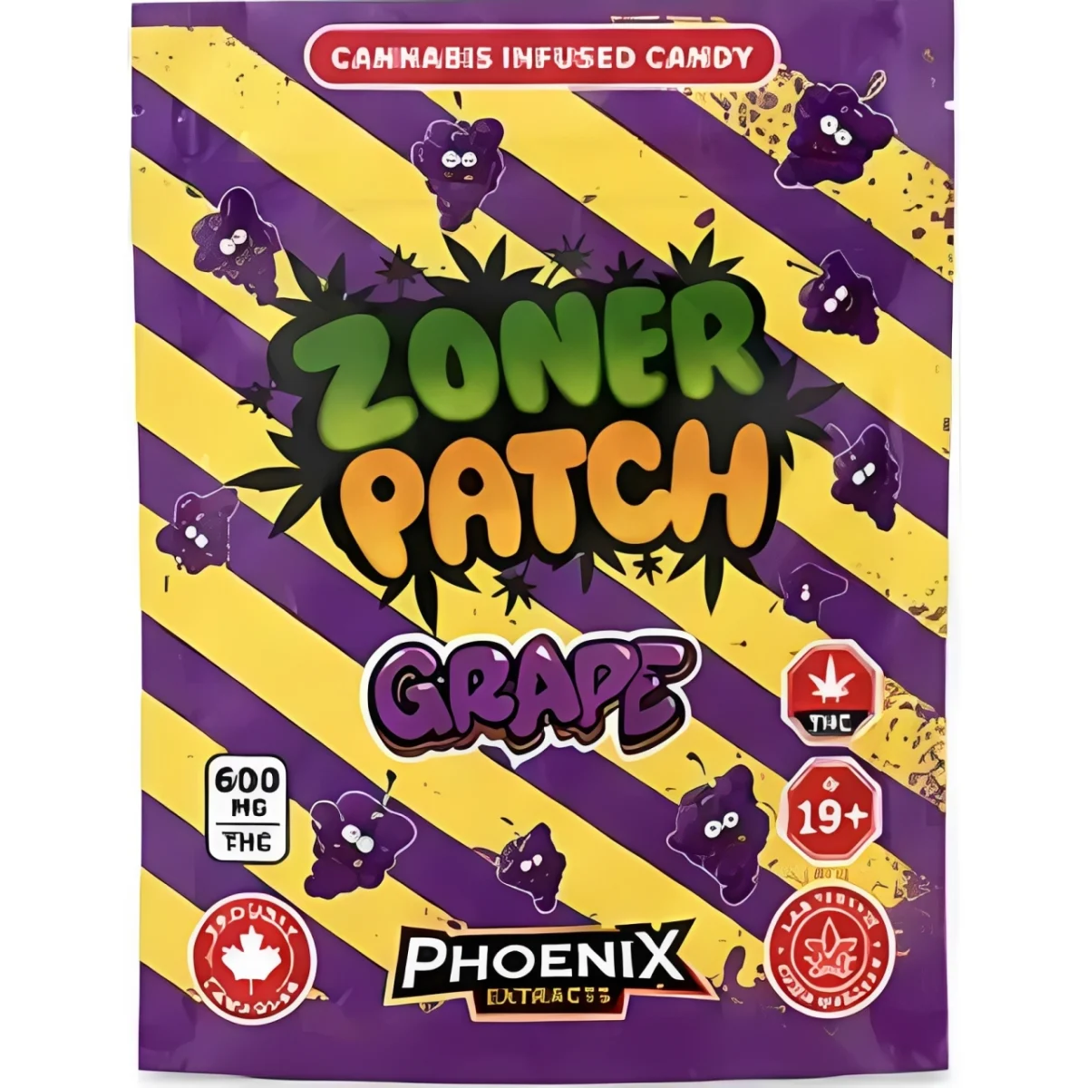 Zoner Patch THC Candies 600 MG - Grape