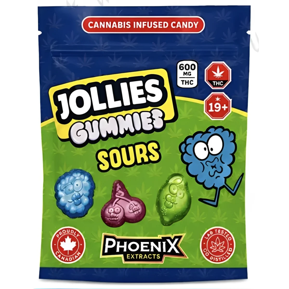 Jollies Gummies THC Candies 600 MG - Sours