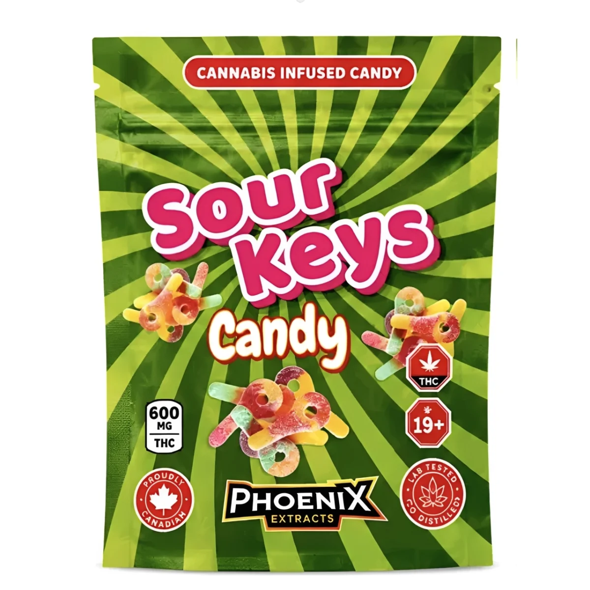 Sour Keys THC Candies 600MG - Candy