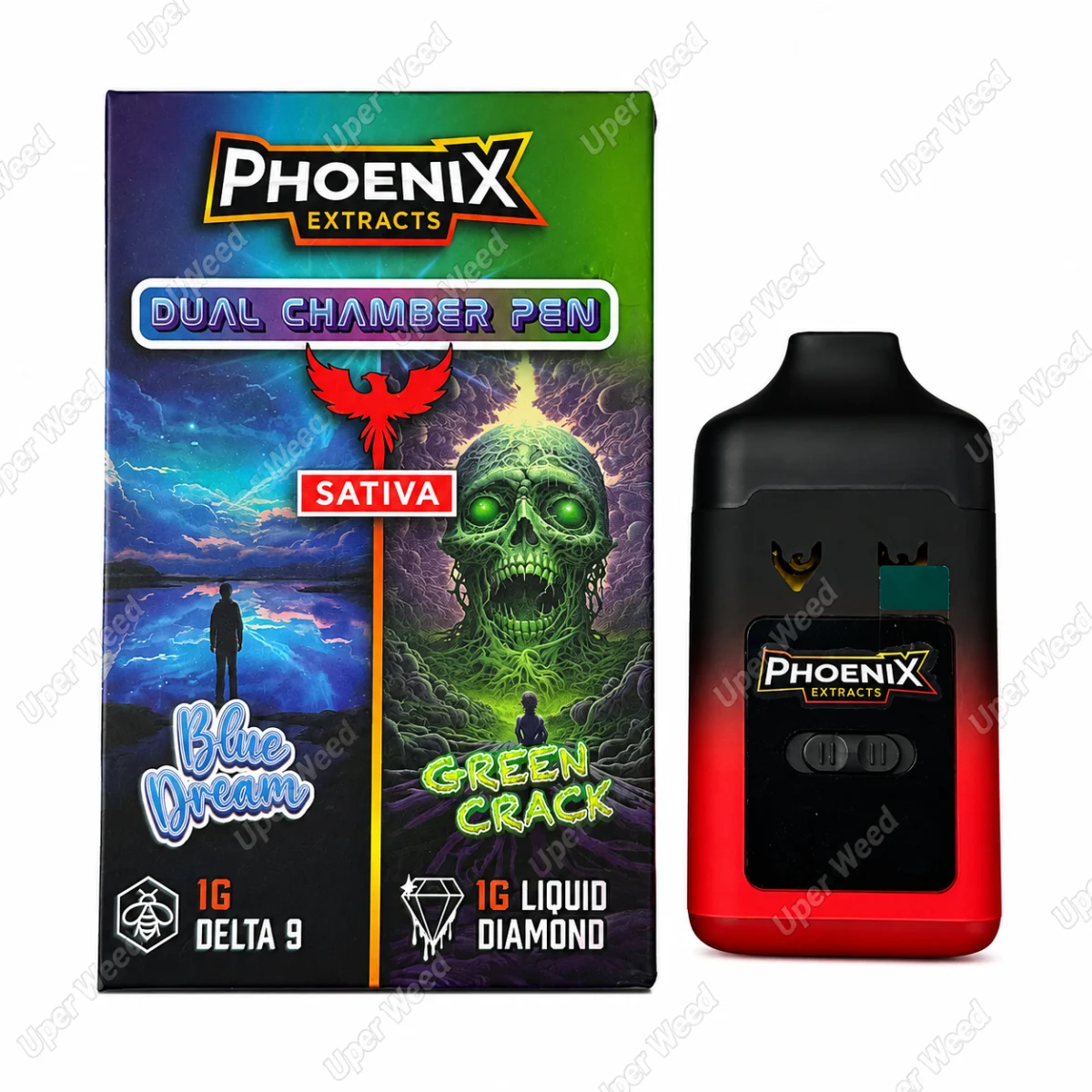 Dual Chamber Vape Pen - Blue Dream Green Crack