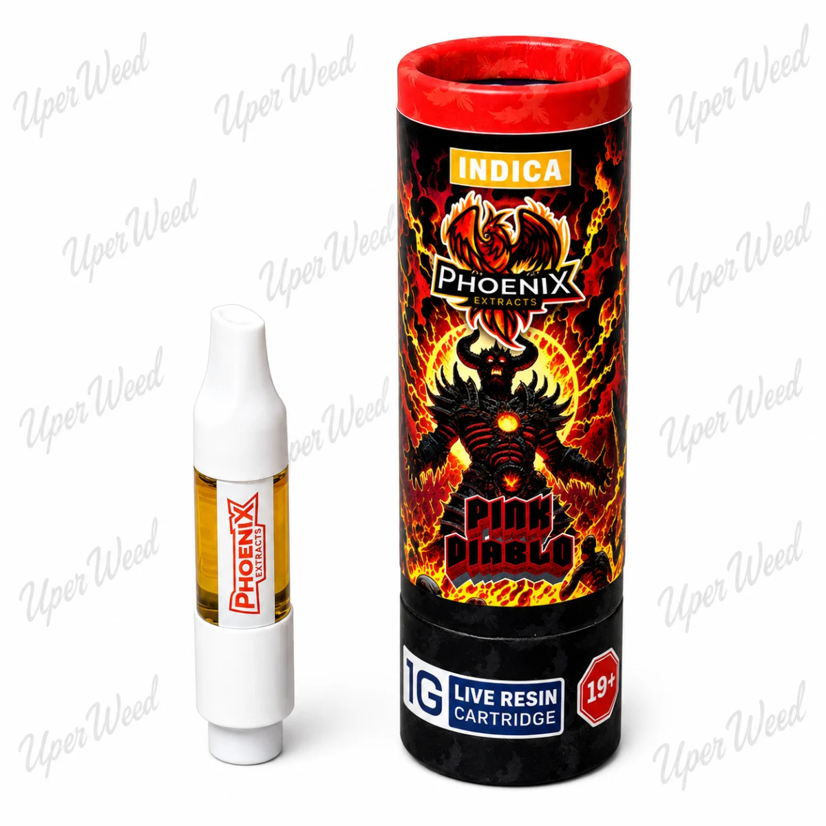 Phoenix Indica Pink Diablo 1g Live Resin Cartridge
