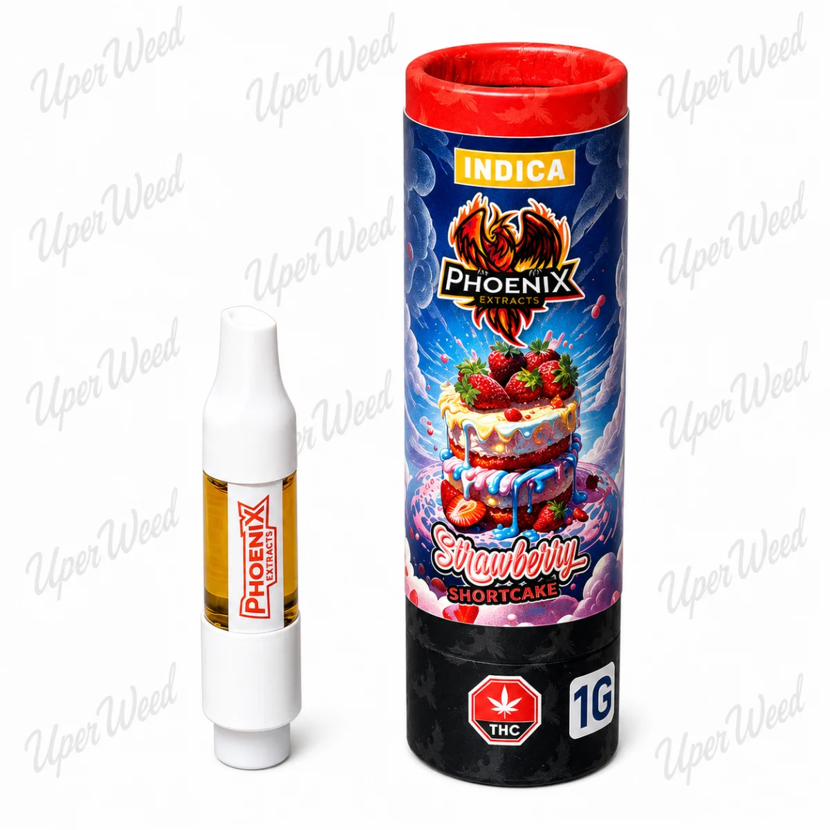 Phoenix Indica Strawberry 1g Live Resin Cartridge