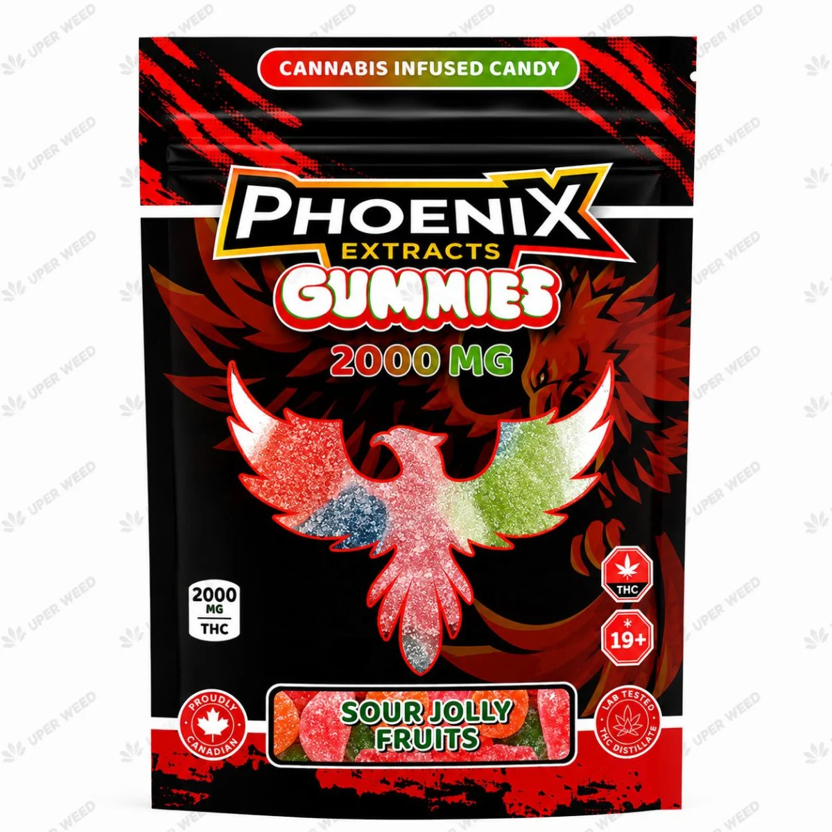 Phoenix Extracts Gummies 2000 MG - Sour Jolly Fruits
